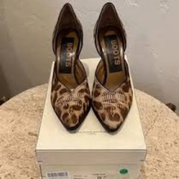 35-NIB GOLDEN GOOSE LIMITED EDITION CALFSKIN HEELS HAND-MADE IN ITALY - Picture 1 of 10